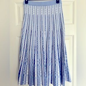 Midi Length Pleated Knit Skirt